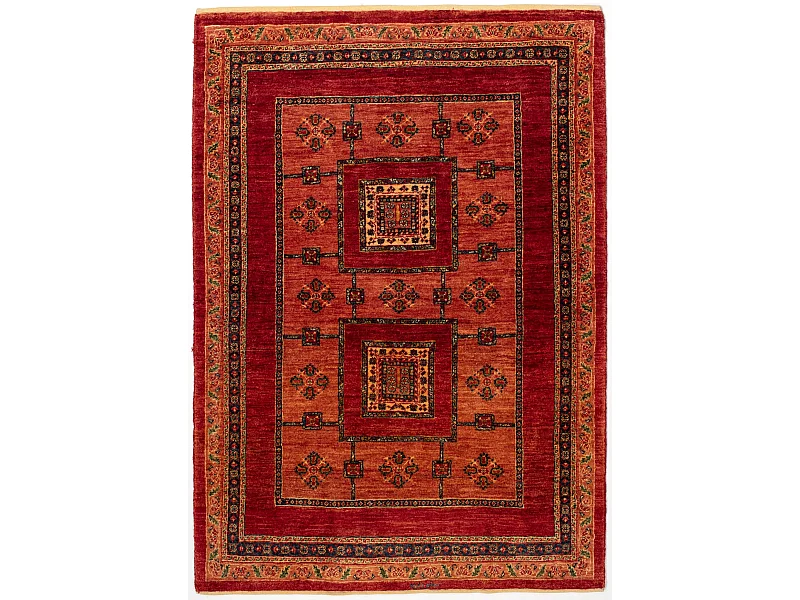 Tapis de laine 111x159 orange Kashkuli