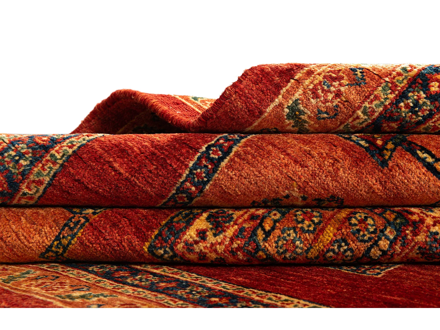 Tapis de laine 111x159 orange Kashkuli