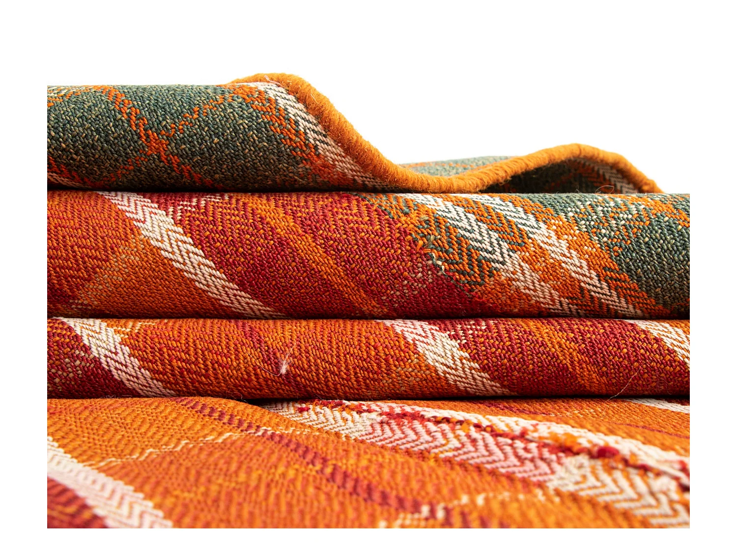 Wollteppich 136x192 Orange Jajim