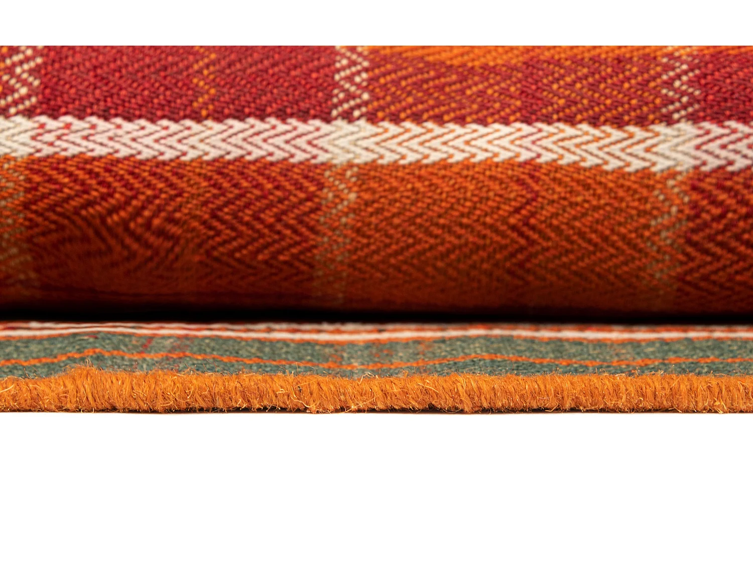 Tapis de laine 136x192 orange Jajim