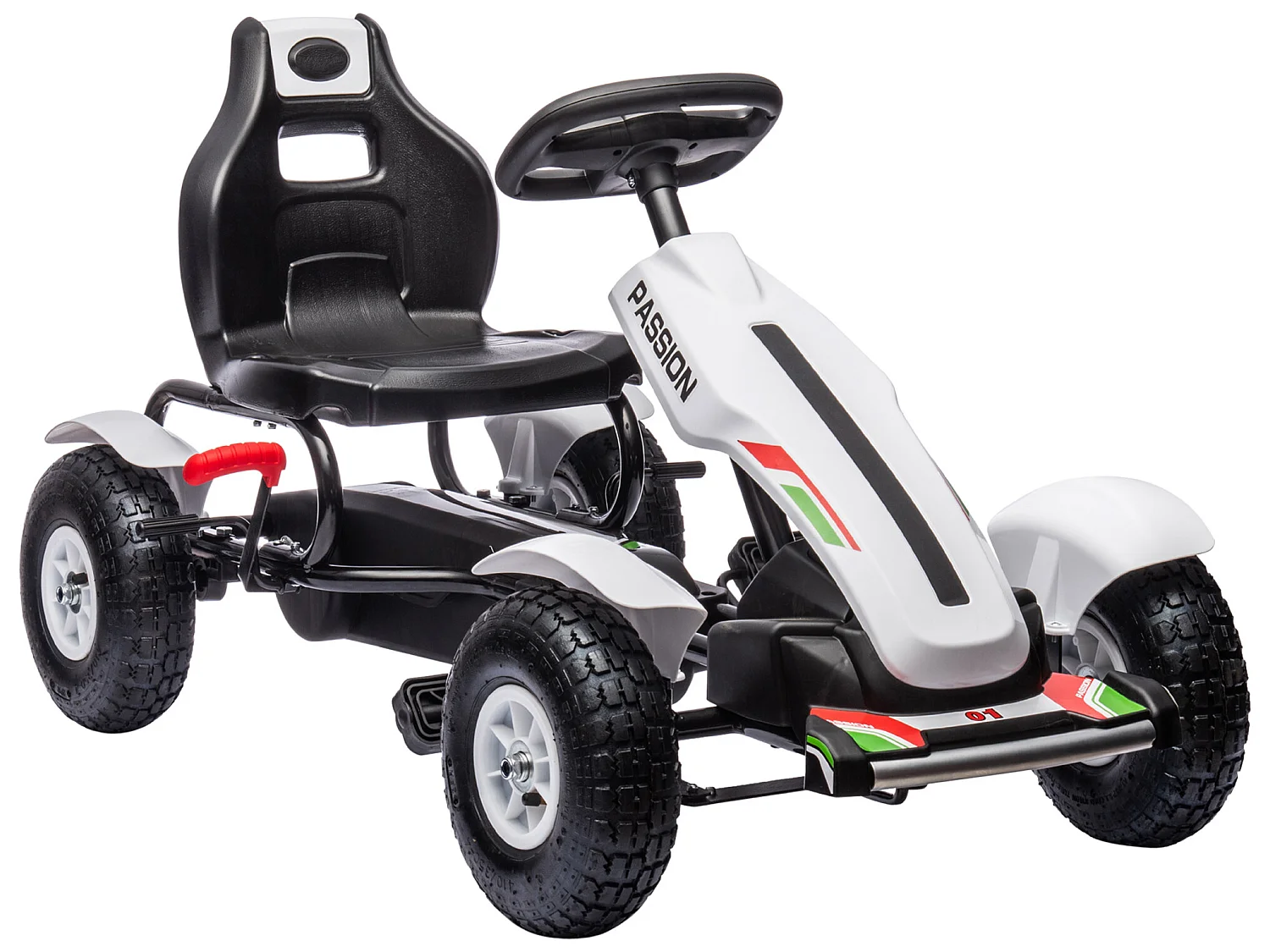 Gokart a pedales blanco 121x58x61 cm HOMCOM