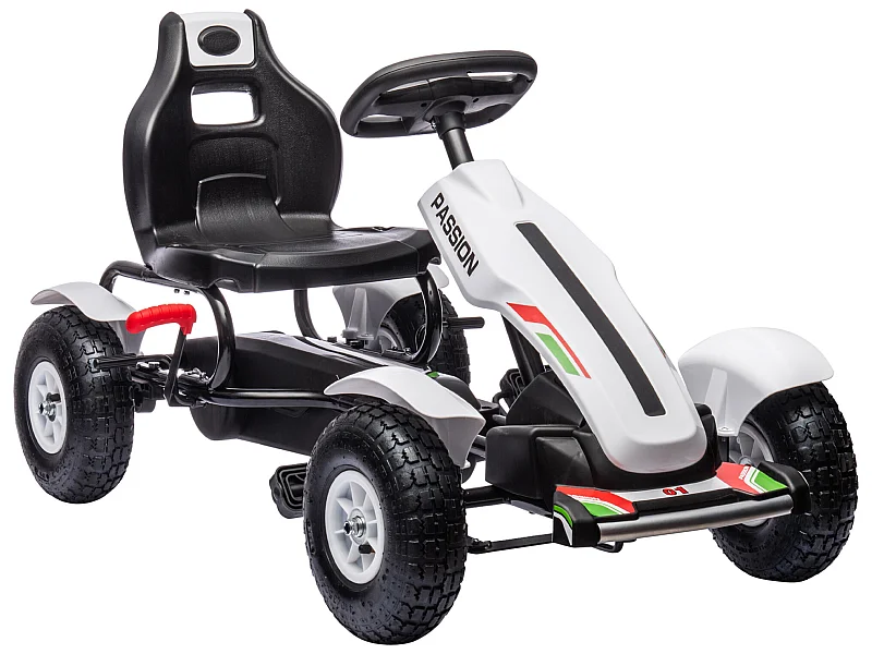 Gokart a pedales blanco 121x58x61 cm HOMCOM