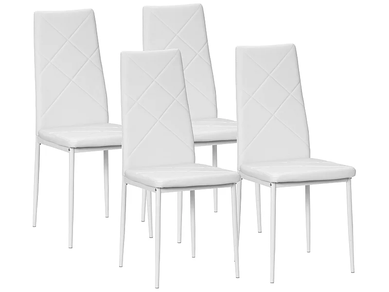 Sillas de comedor blanco 41x50x97 cm HOMCOM
