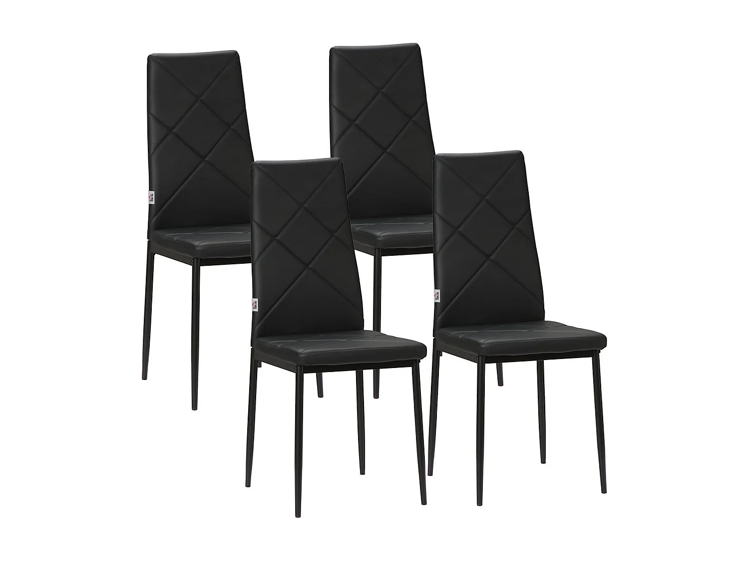 Sillas de comedor negro 41x50x97 cm HOMCOM