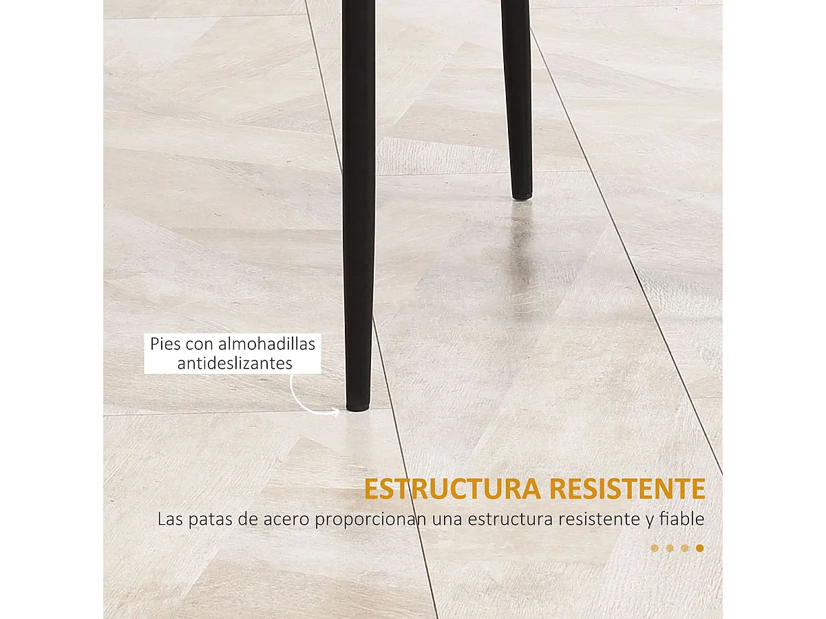 Sillas de comedor negro 41x50x97 cm HOMCOM