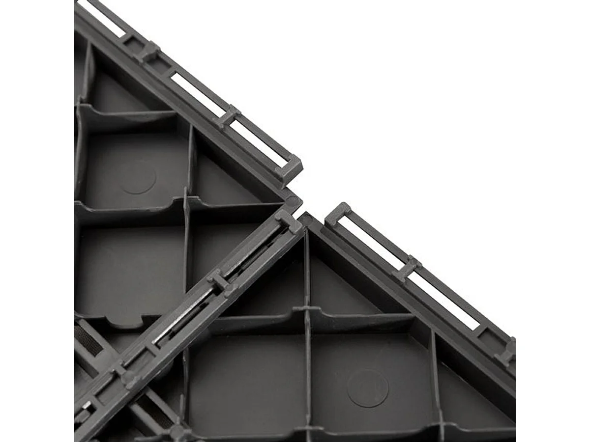 Baldosas cuadradas negro 30x30x2 cm Outsunny