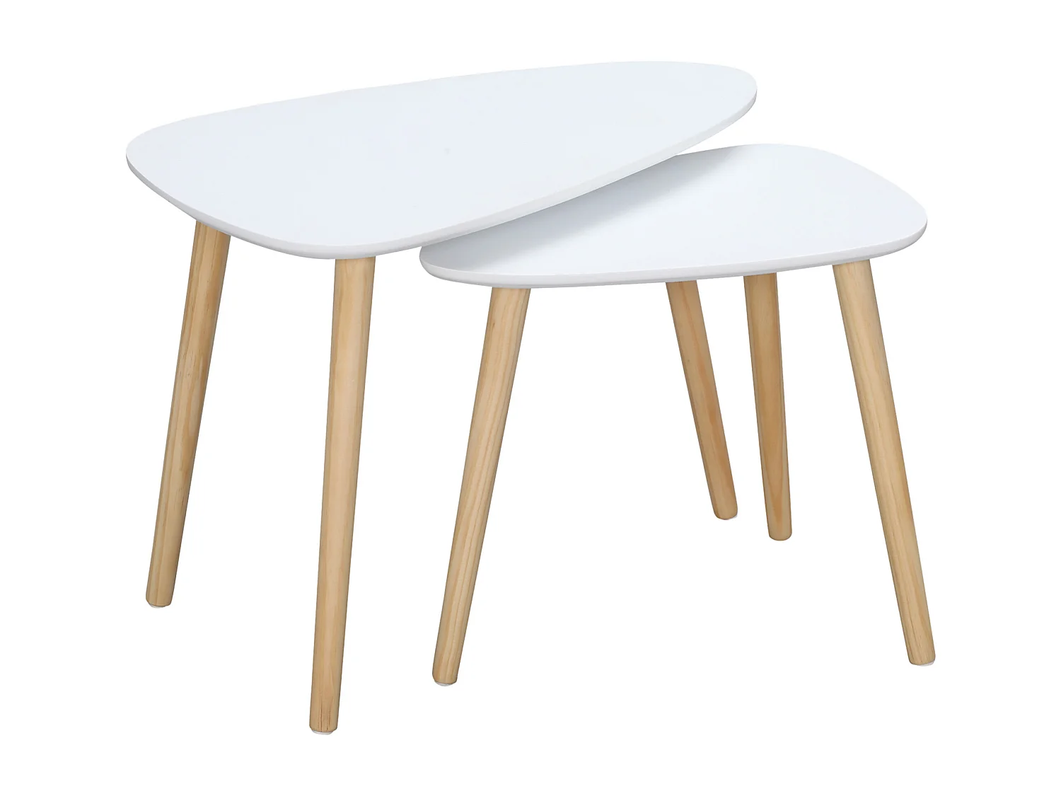 Mesas auxiliares blanco 59.5x39.5x45 cm HOMCOM