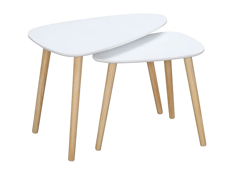 Mesas auxiliares blanco 59.5x39.5x45 cm HOMCOM