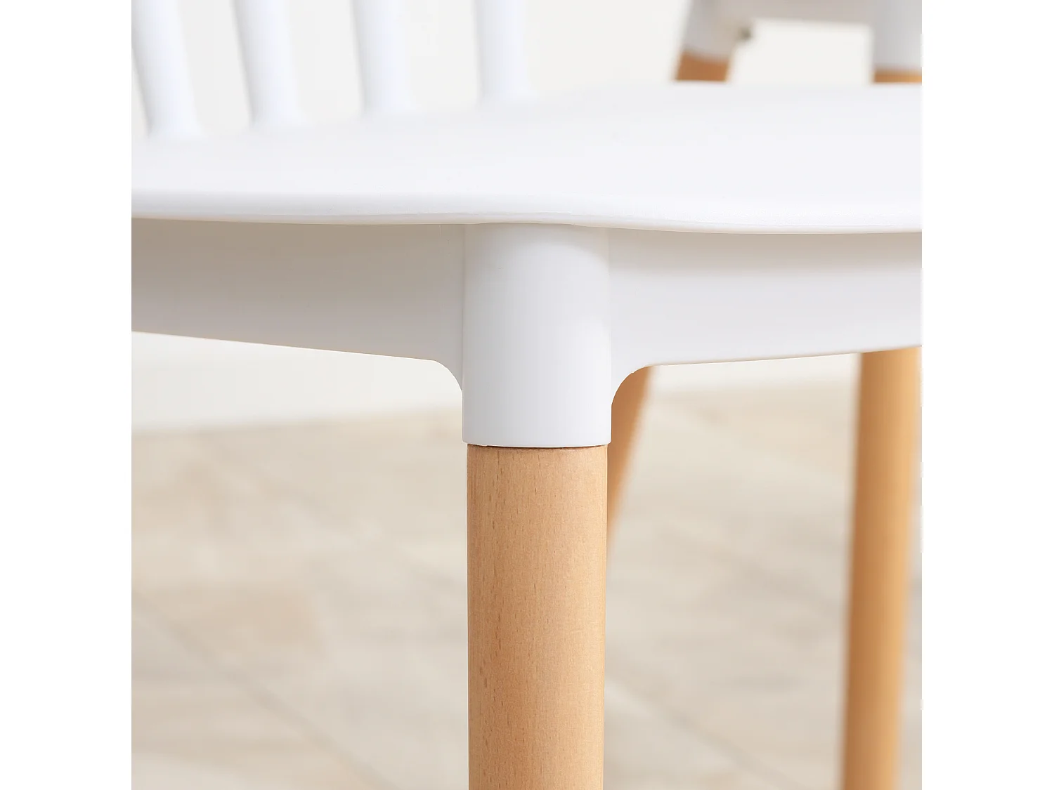 Sillas de comedor blanco 43x52.5x83 cm HOMCOM