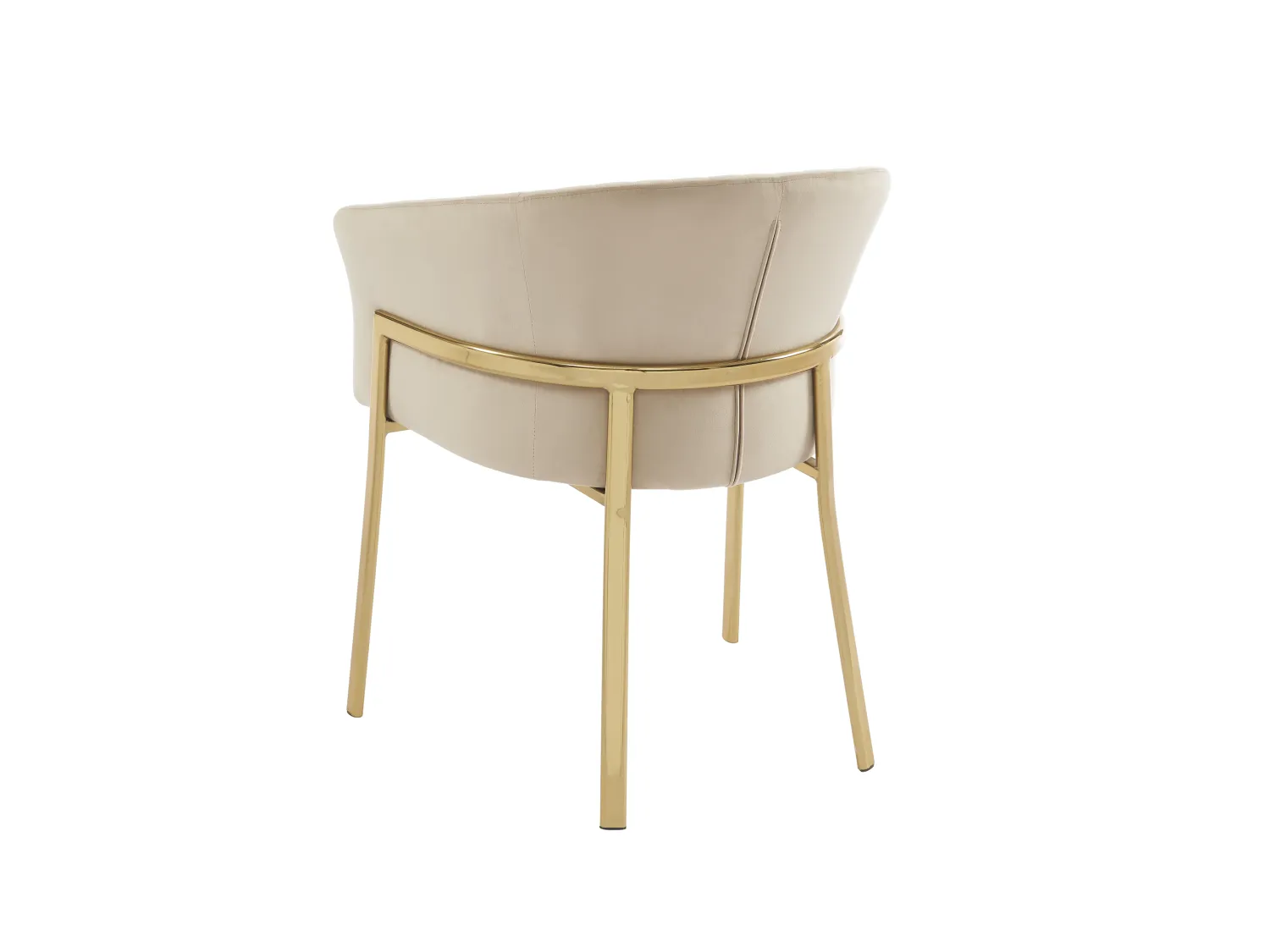 Set van 6 stoelen met armleuningen van velours en goudkleurig metaal - Beige - ZAOVA - van Pascal Morabito