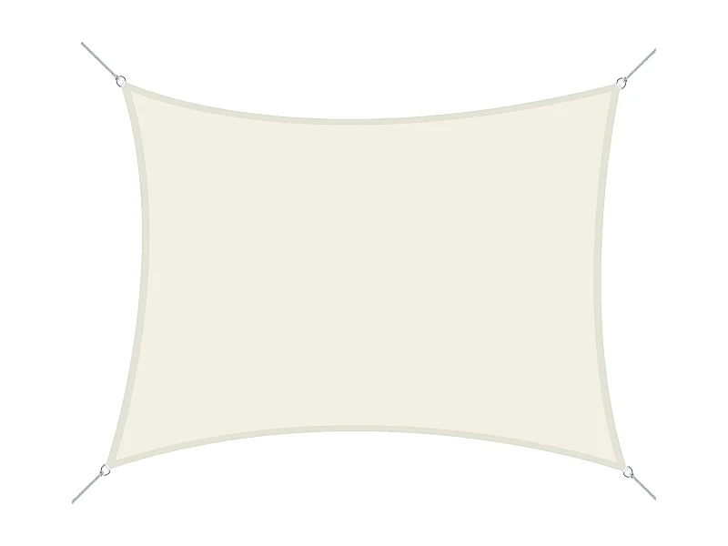 Toldo de vela rectangular beige 300x300 cm Outsunny