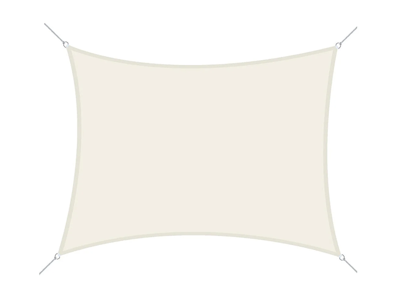 Toldo de vela rectangular beige 300x300 cm Outsunny