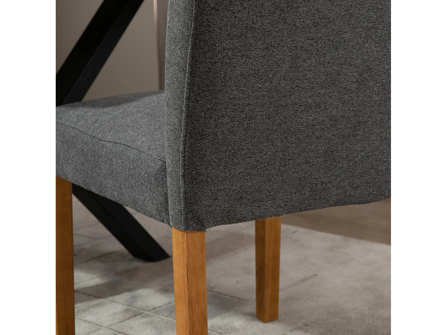 Juego de 2 sillas de comedor gris 50x62x96 cm HOMCOM