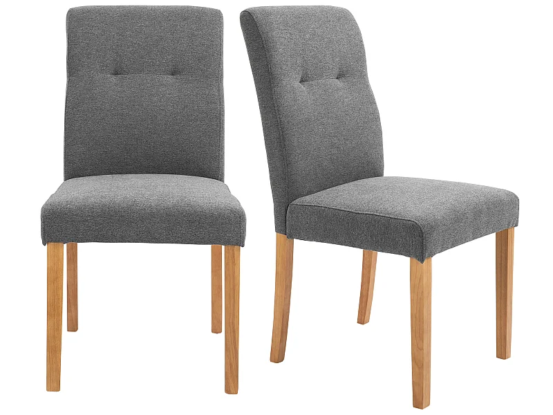 Juego de 2 sillas de comedor gris 50x62x96 cm HOMCOM