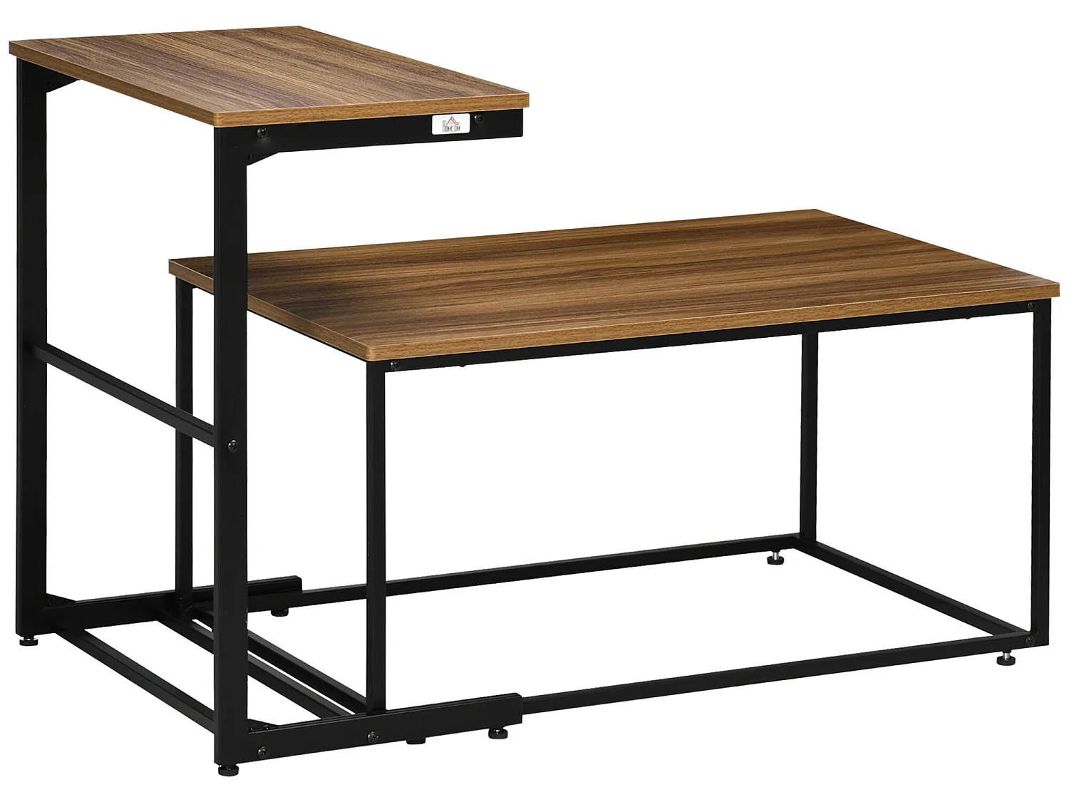 Mesas de centro nogal 55x33.5x65 cm HOMCOM