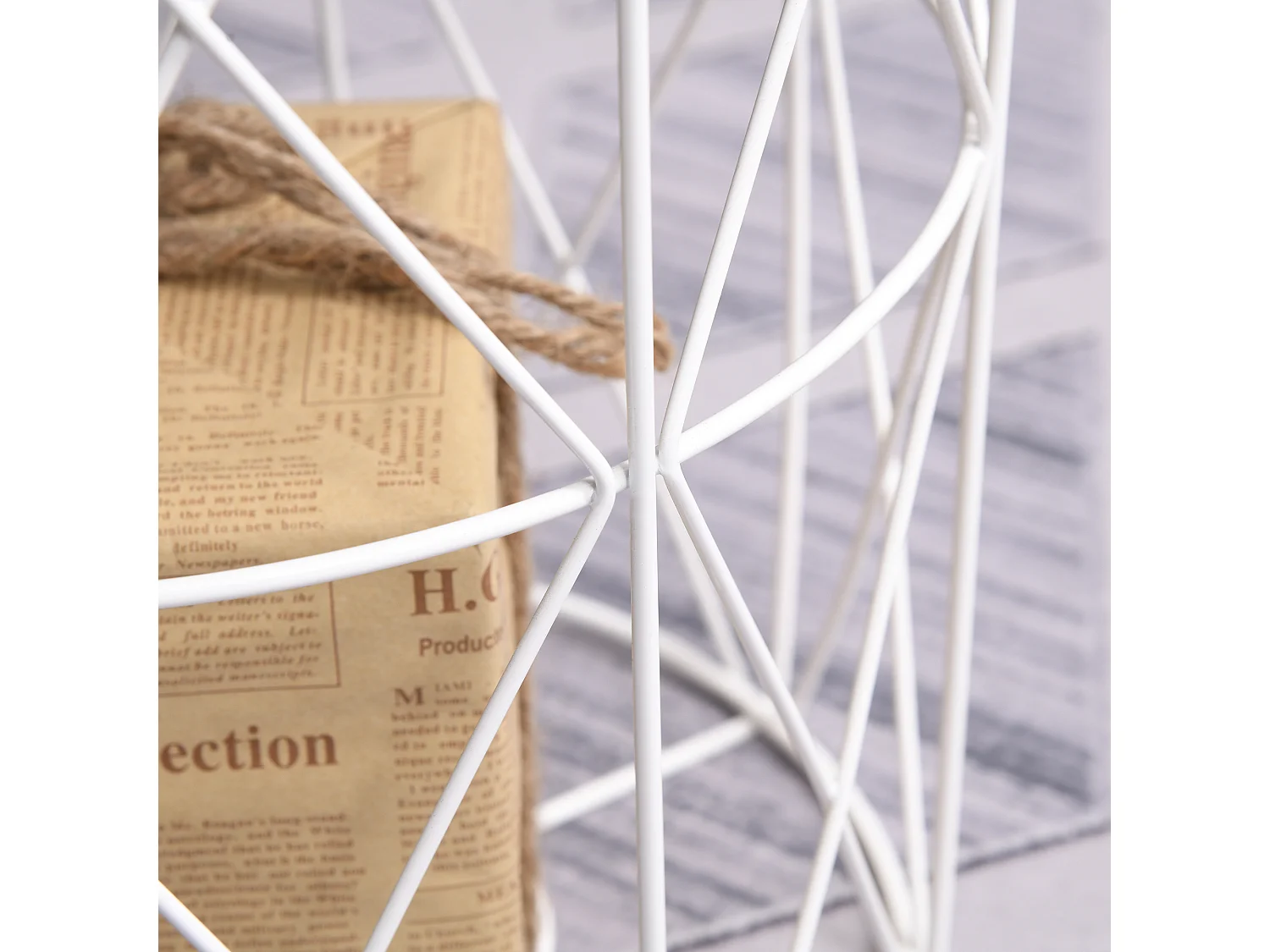 Juego de 2 mesita de café blanco ø40x45 cm HOMCOM