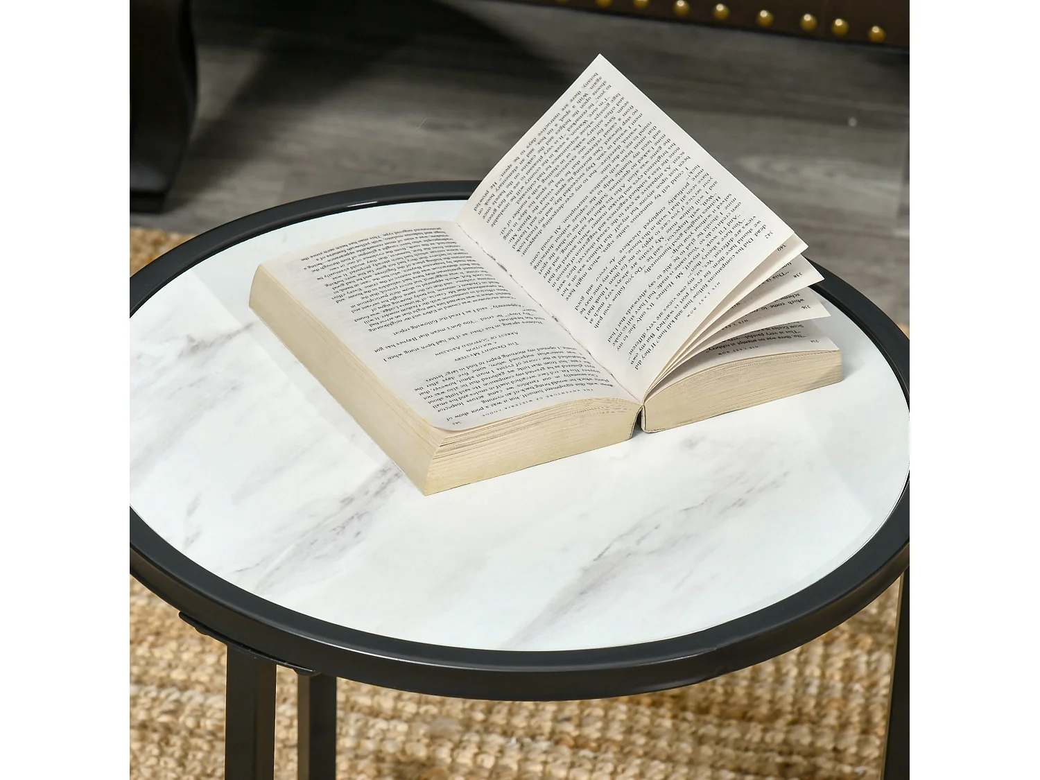 Juego de 2 mesas auxiliares blanco 60x60x46 cm HOMCOM