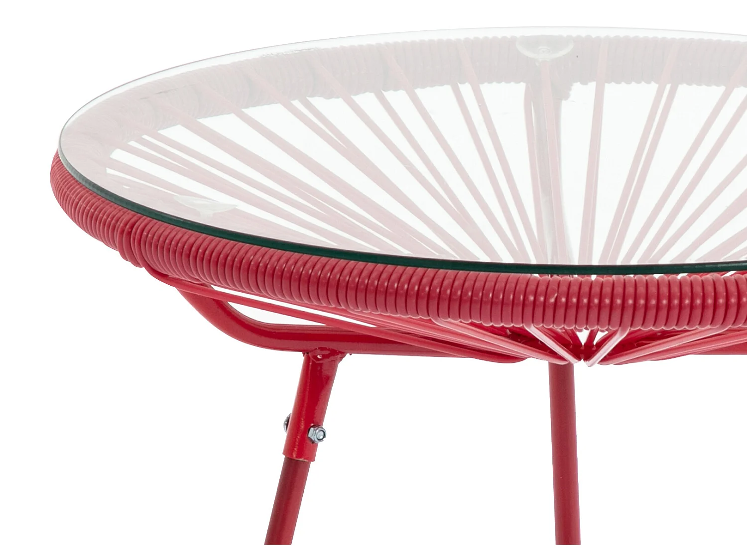 Mesa de jardim em fios de resina entraçados terracota - ALIOS III de MYLIA