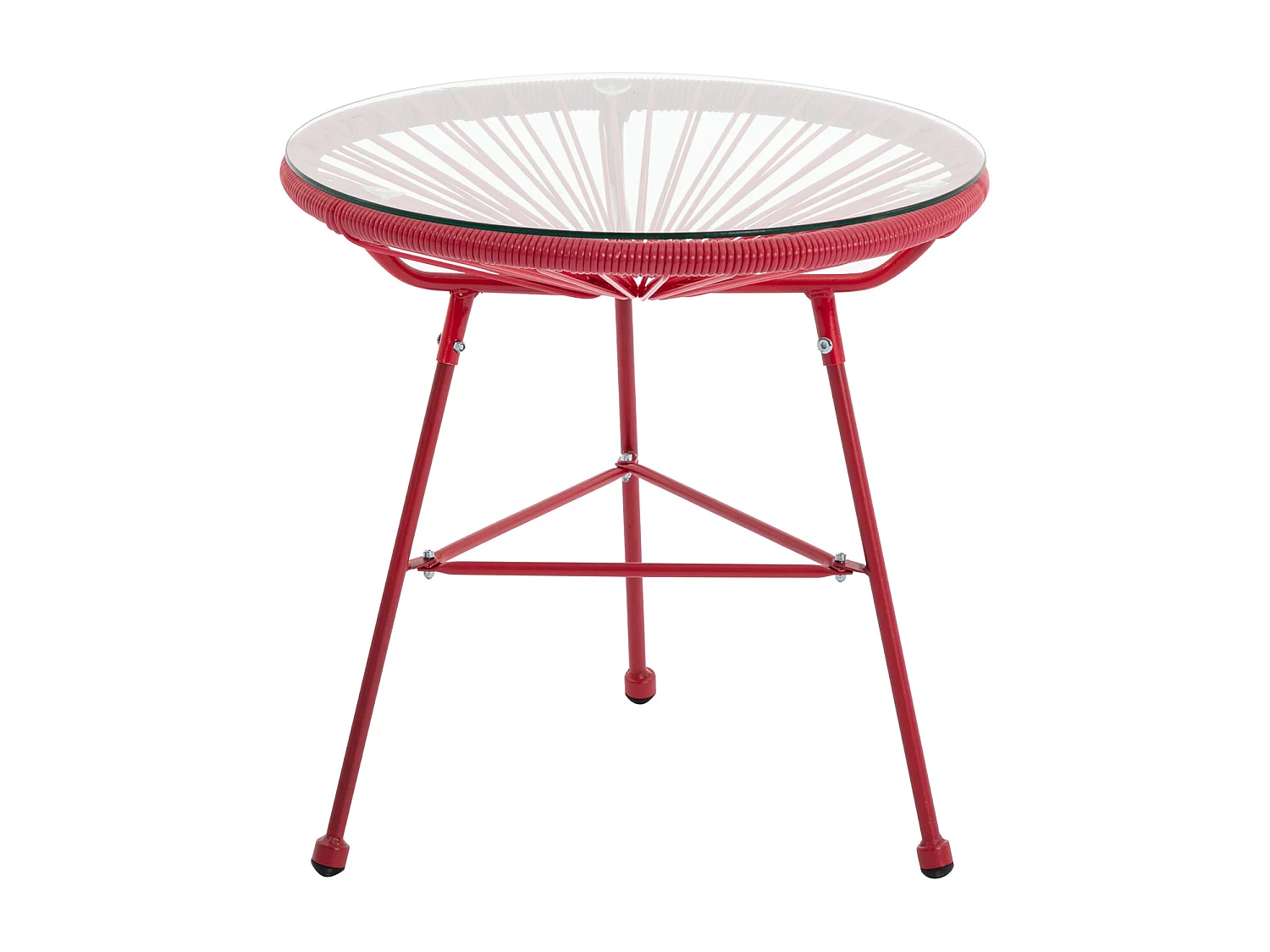 Mesa de jardim em fios de resina entraçados terracota - ALIOS III de MYLIA