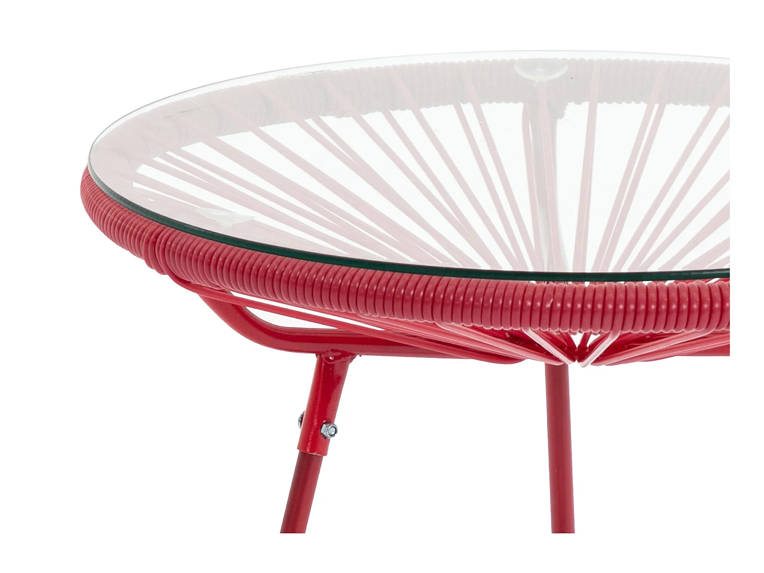 Havebord med flettede kunstharpikstråde - Terracotta - ALIOS III fra MYLIA