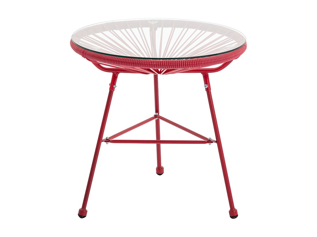 Table D'appoint De Jardin MIRMANDE En Métal Carré - Terracotta - Anti-UV Et Anti-Rouille