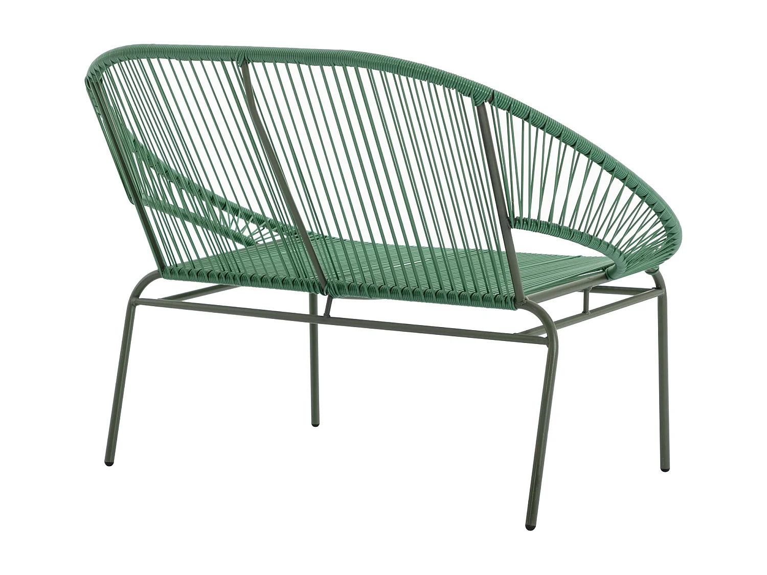 Banc de jardin en fils de résine tressés - Kaki - ALIOS III de MYLIA