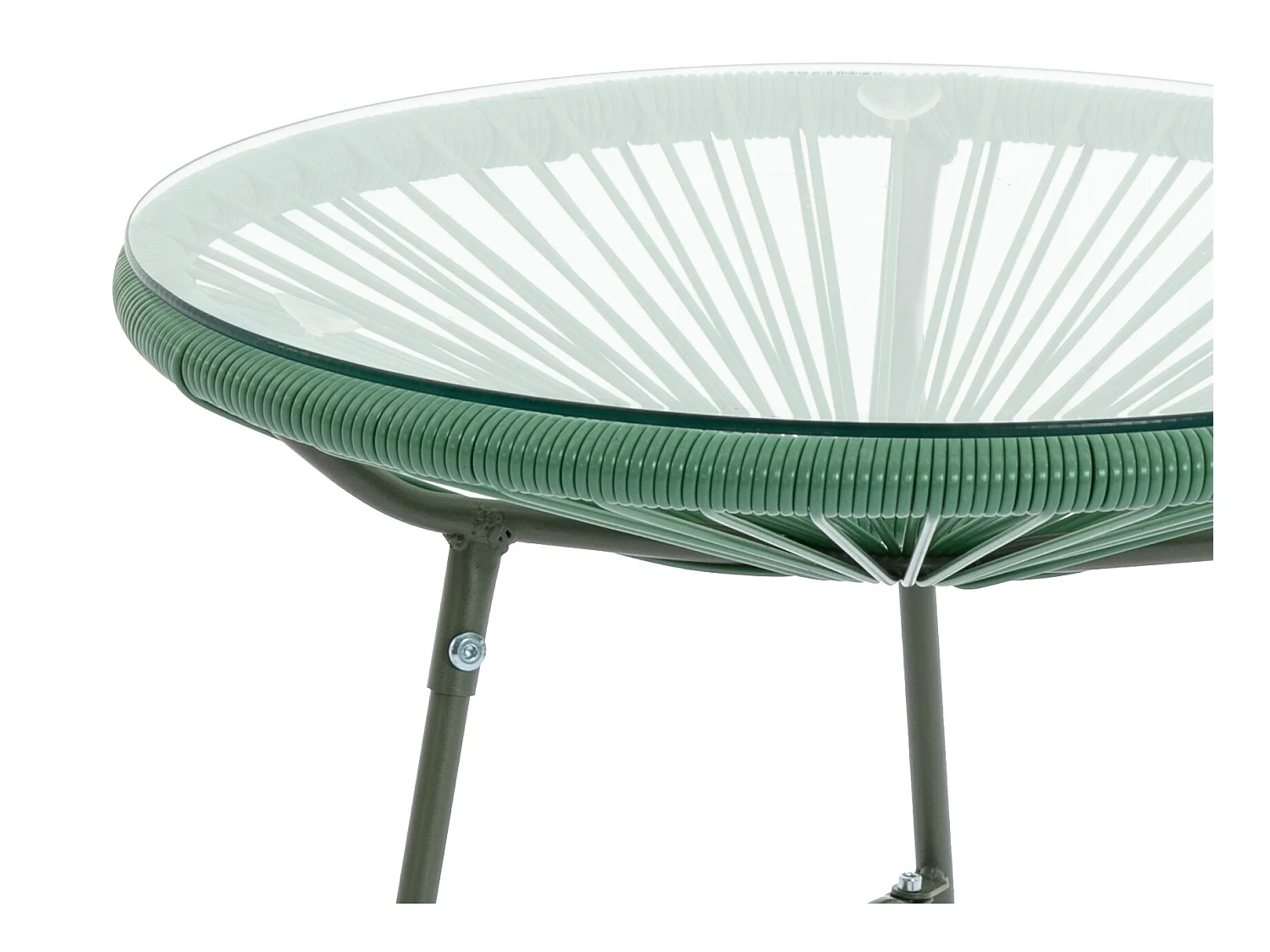 Stolik ogrodowy z technorattanu - Khaki - ALIOS III marki MYLIA