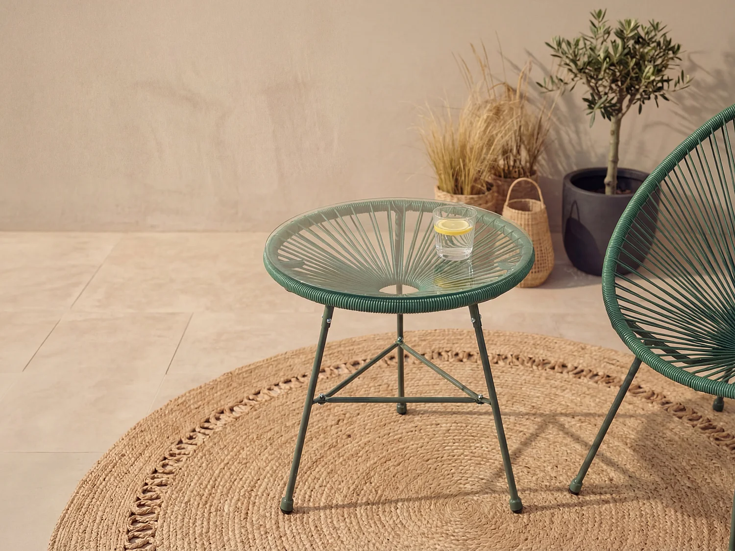Gartentisch - Polyrattan - Kaki - ALIOS III von MYLIA