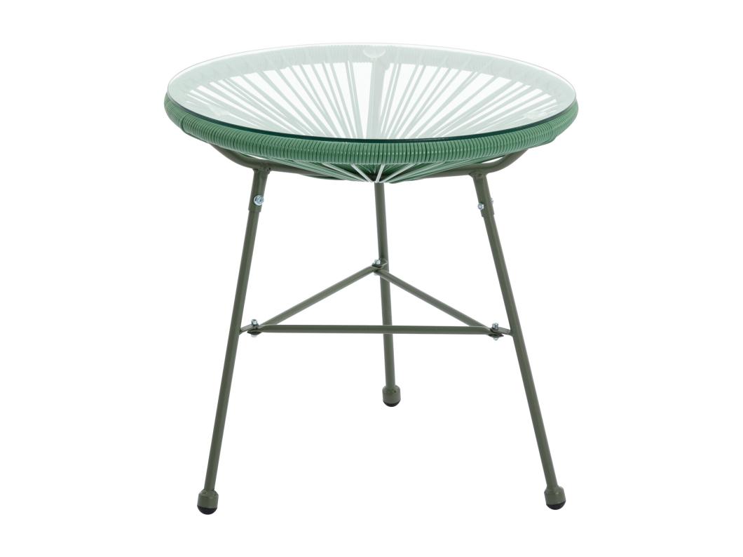 Mesa de jardín de resina trenzada - Kaki - ALIOS III de MYLIA