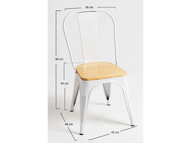 Packs Sillas Comedor - Pack 6 Sillas Torix Madera Natural - Blanco