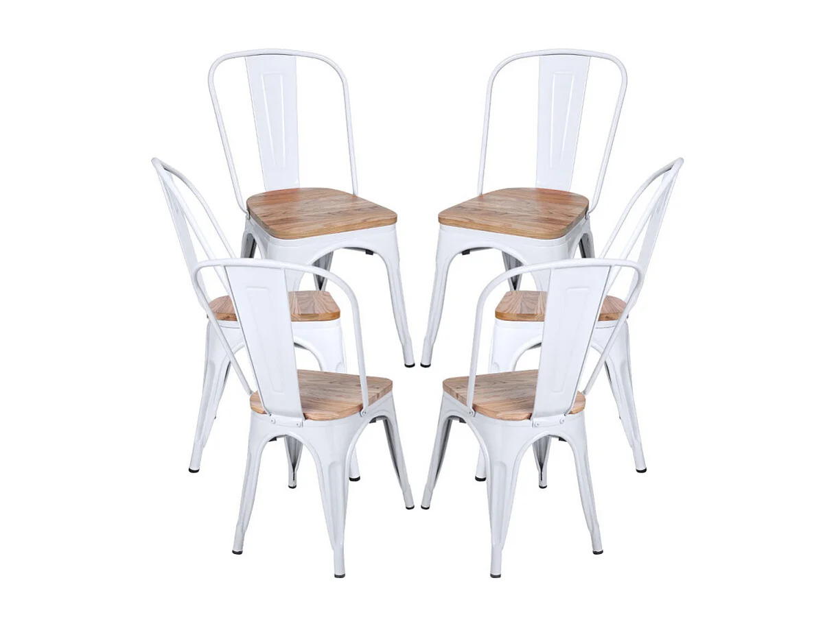 Packs Sillas Comedor - Pack 6 Sillas Torix Madera Natural - Blanco