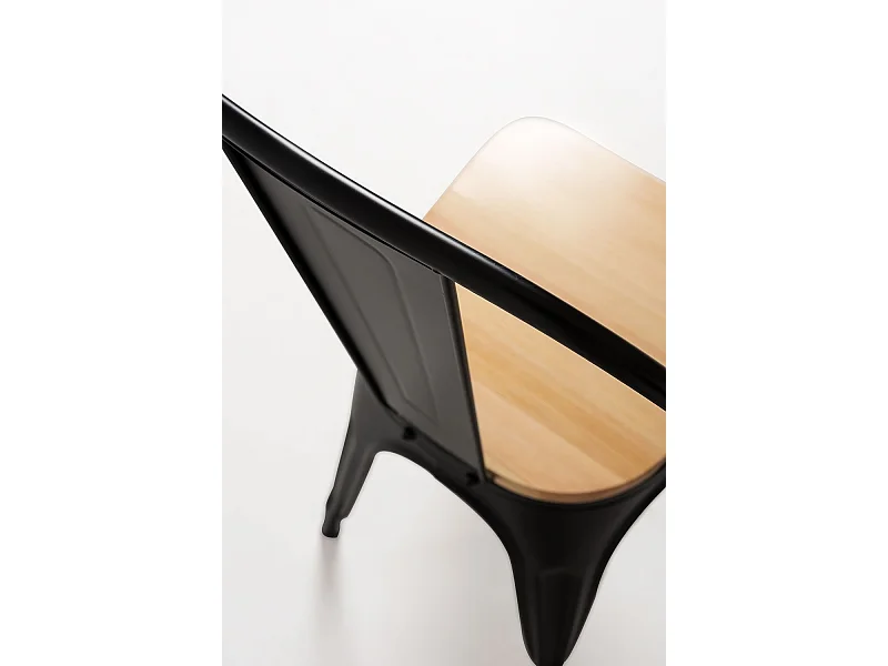 Sillas Comedor - Silla Torix Madera Natural - Negro mate