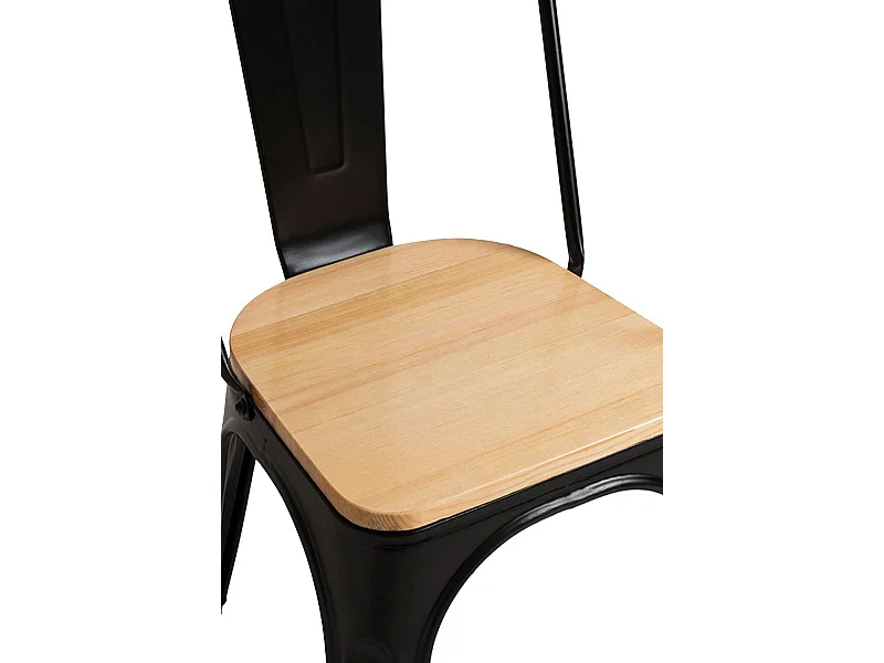 Packs Sillas Comedor - Pack 6 Sillas Torix Madera Natural - Negro
