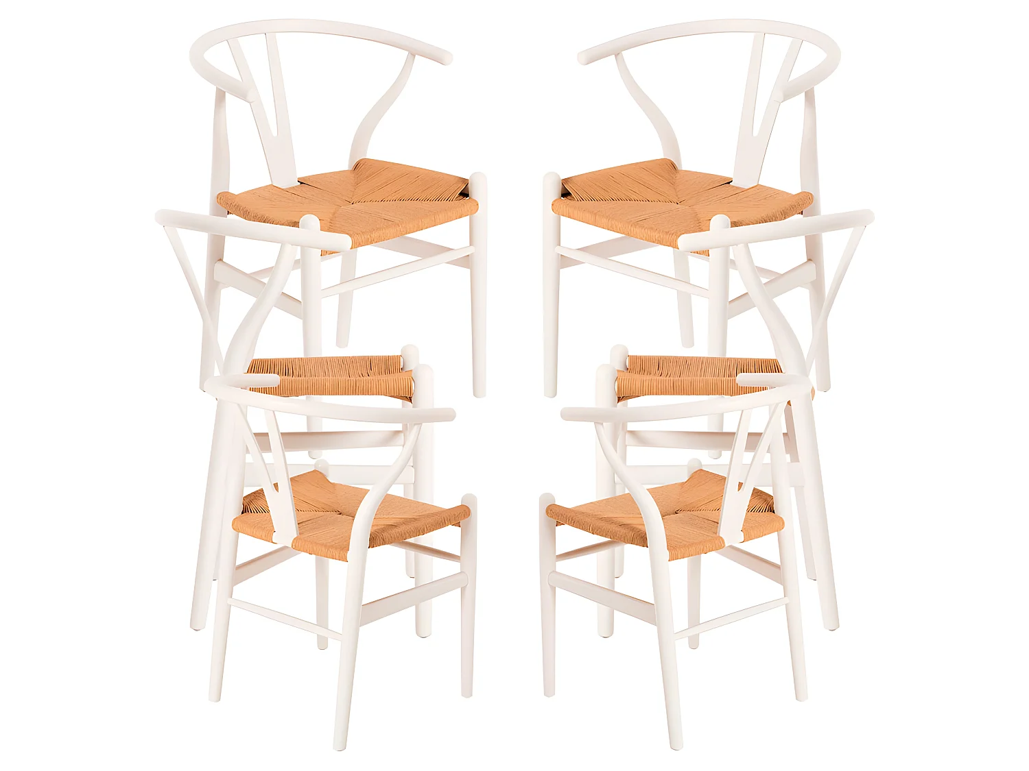 Packs Sillas Comedor - Pack 6 Sillas Wis Madera - Blanco