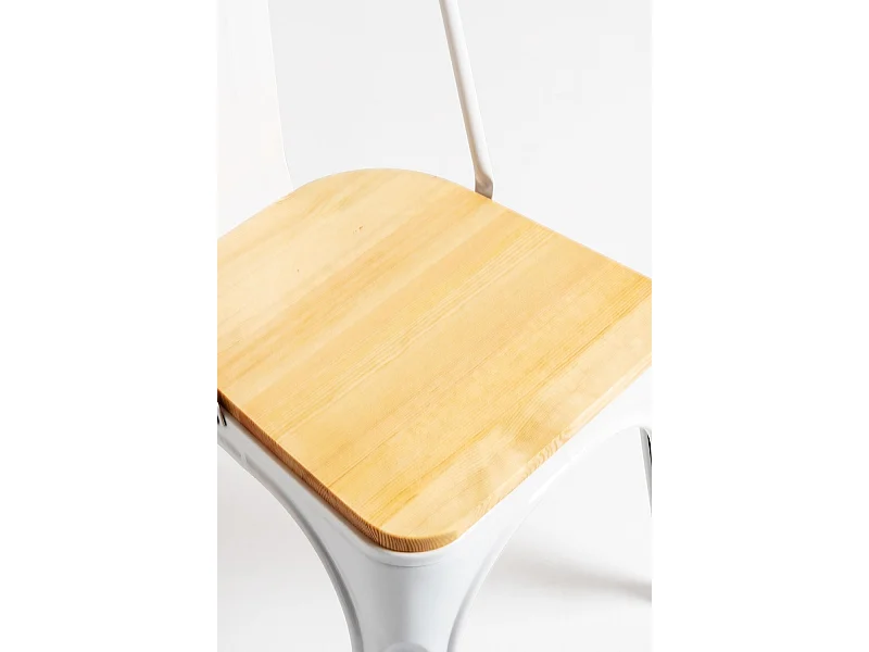 Sillas Comedor - Silla Torix Madera Natural - Blanco