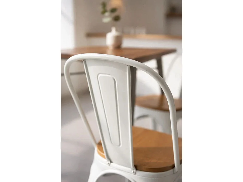 Sillas Comedor - Silla Torix Madera Natural - Blanco