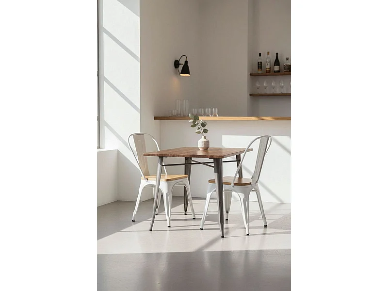 Sillas Comedor - Silla Torix Madera Natural - Blanco