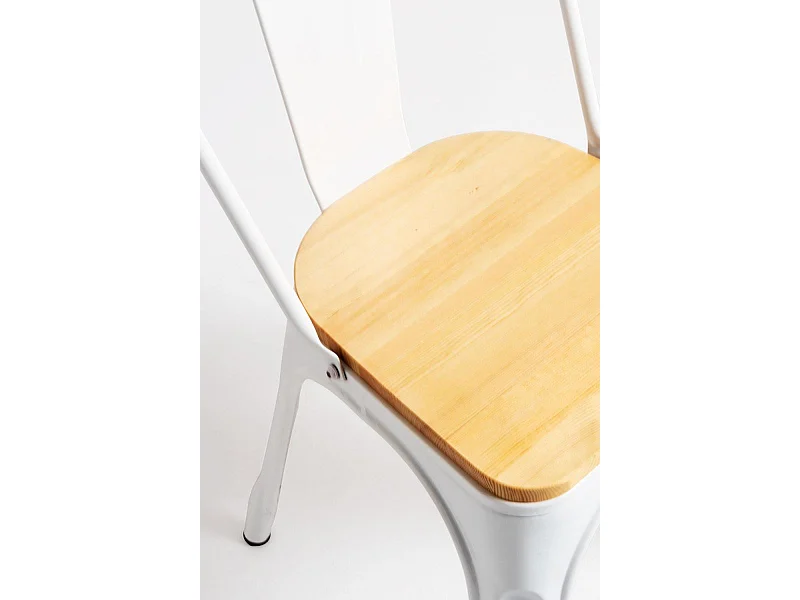 Sillas Comedor - Silla Torix Madera Natural - Blanco