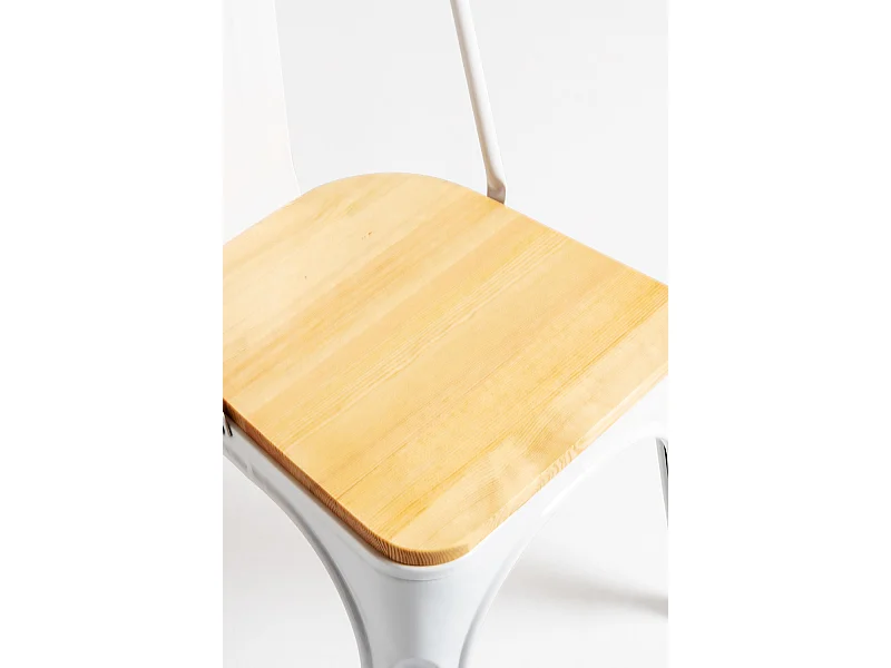 Packs Sillas Comedor - Pack 4 Sillas Torix Madera Natural - Blanco