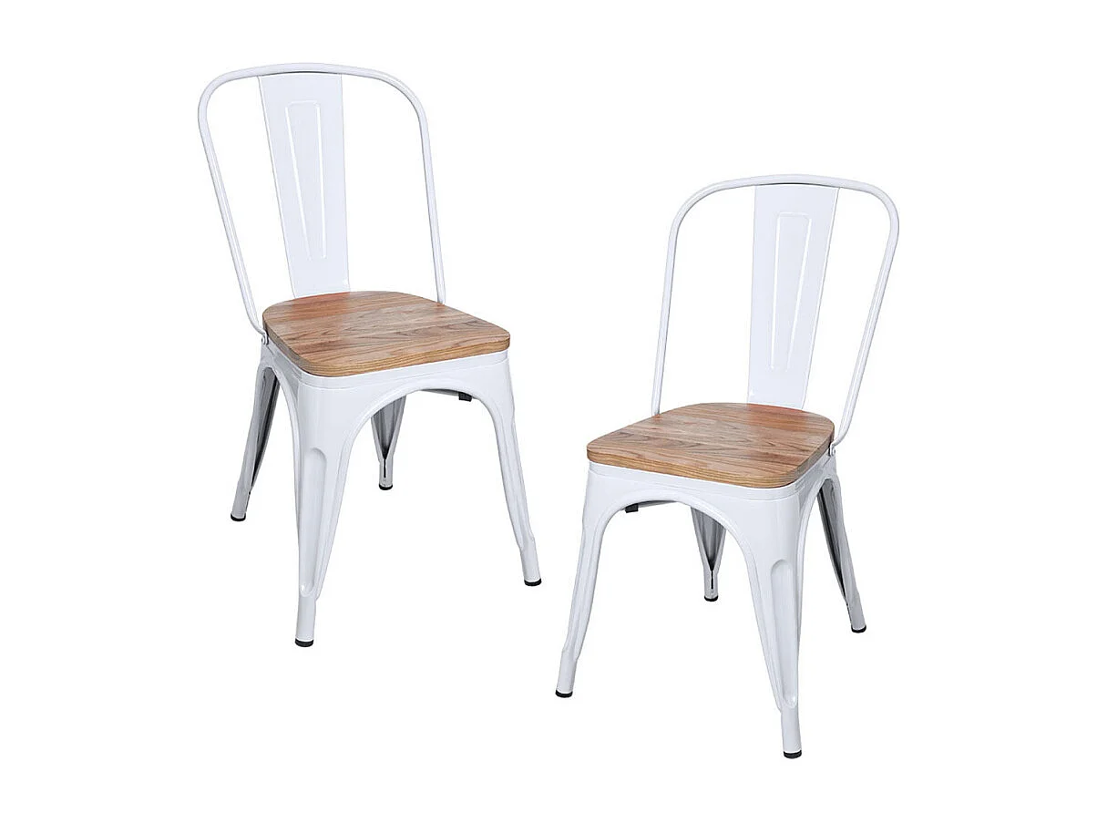 Packs Sillas Comedor - Pack 2 Sillas Torix Madera Natural - Blanco