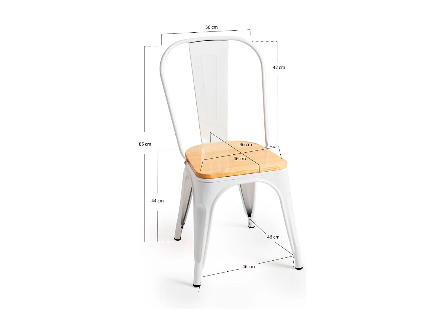 Packs Sillas Comedor - Pack 2 Sillas Torix Madera Natural - Blanco