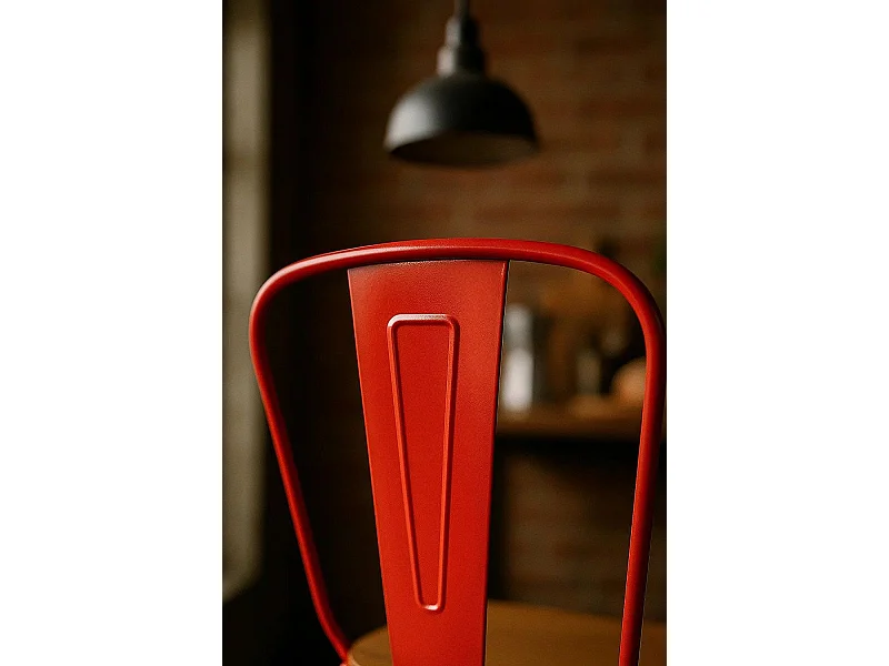 Sillas Comedor - Silla Torix Madera Natural - Rojo