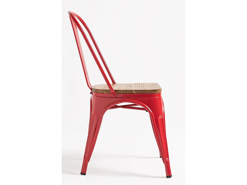 Sillas Comedor - Silla Torix Madera Natural - Rojo