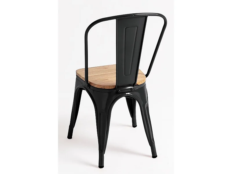 Sillas Comedor - Silla Torix Madera Natural - Negro