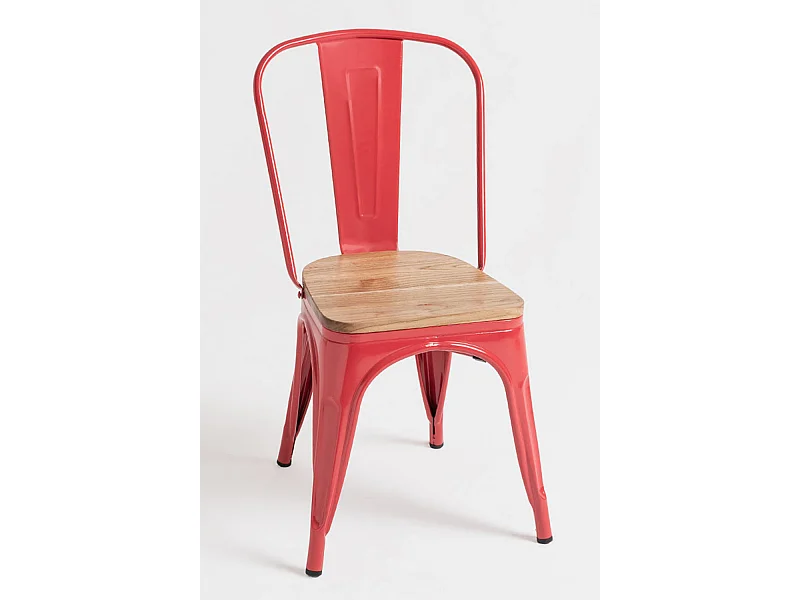 Packs Sillas Comedor - Pack 2 Sillas Torix Madera Natural - Rojo