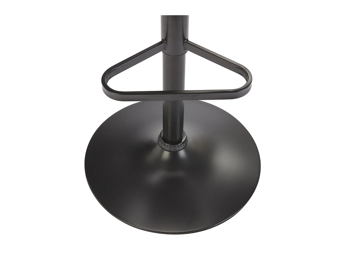 Barstol af fløjl og sort metal - Justerbar højde - Beige - ELEANA