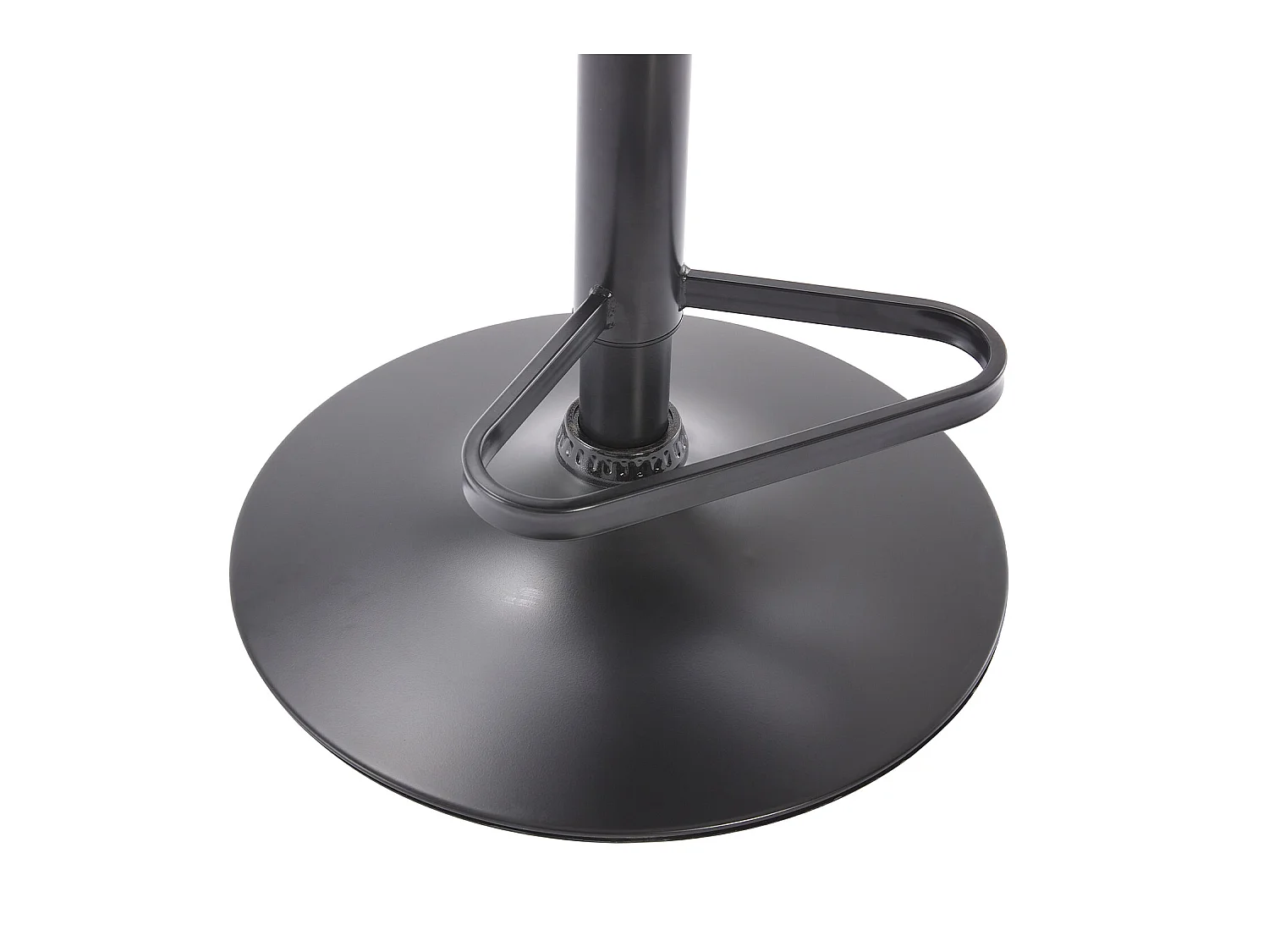 Barhocker - Samt & schwarzes Metall - Höhenverstellbar - Schwarz - ELEANA