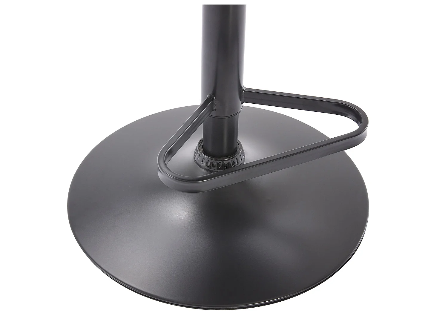 Tabouret de bar en velours et métal - Hauteur réglable - Noir - ELEANA