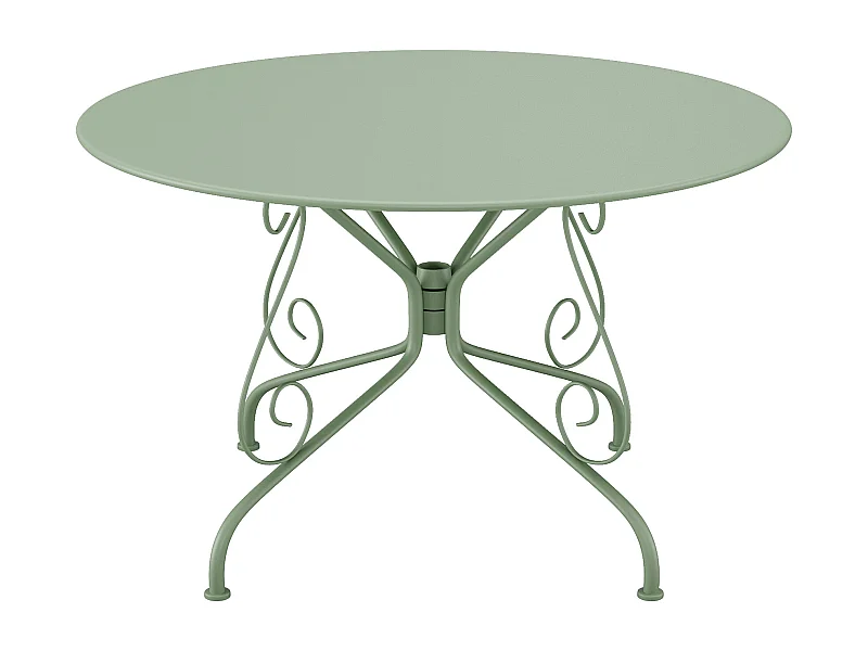 Metalen tuinbank met gietijzeren stijl D120 - Amandelgroen - GUERMANTES van MYLIA