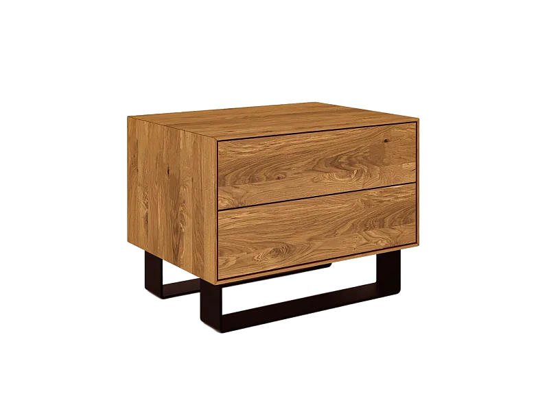 STEEL - Nachttisch  aus Wildeiche, naturgeölt